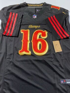 Joe Montana Black Jersey Vapor Stitched